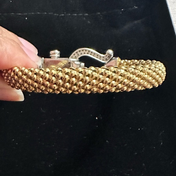 Gold Plating Over Sterling Silver Women’s Bracelet - Picture 3 of 6